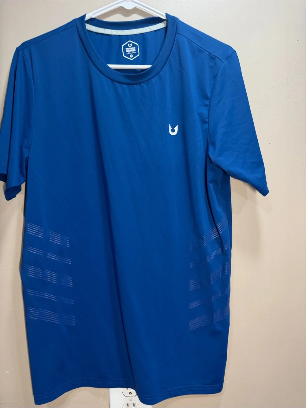 Men's Performance Crew Neck Shirt - Blue Northyard Small